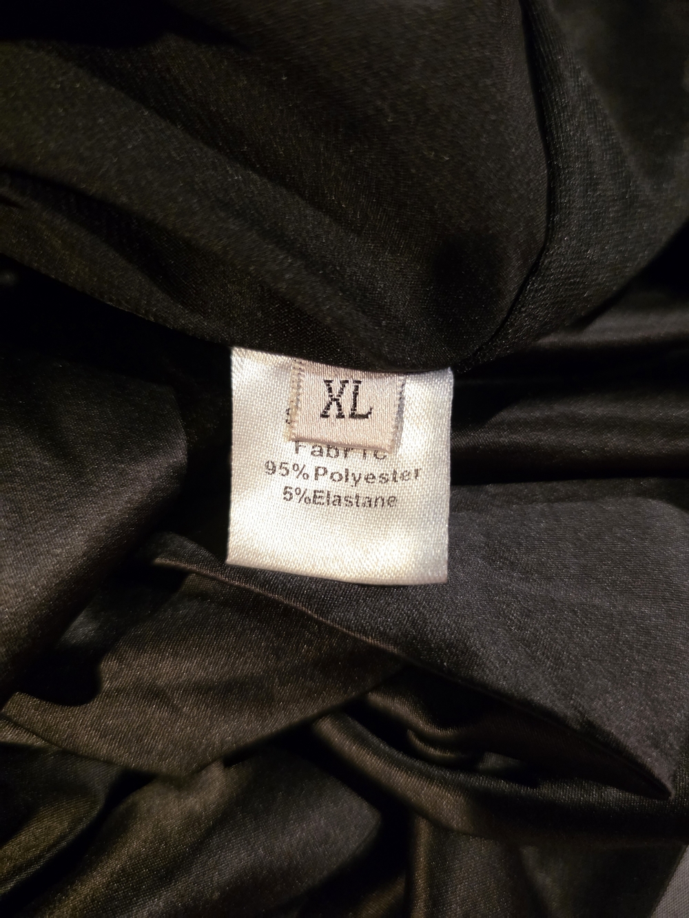 Black Satin Draped Midi Slip Dress with Side Rosette - Picture 6 of 6